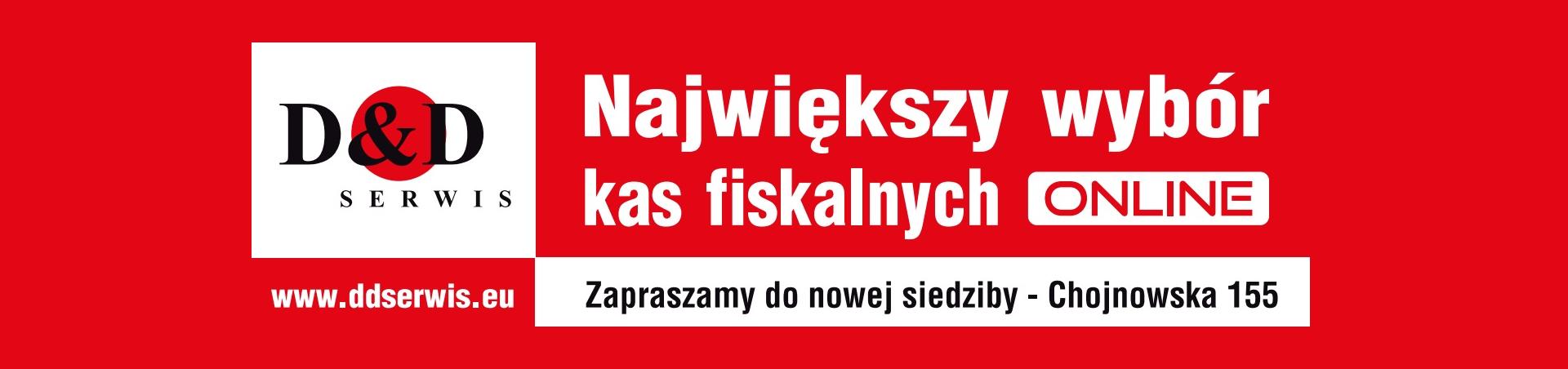 Baner D&D Serwis - największy wybór kas fiskalnych online